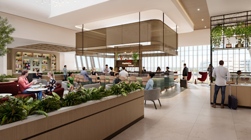 Capital One Lounge at CLT Interior