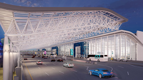 Terminal Lobby Expansion - Roadway canopy 2